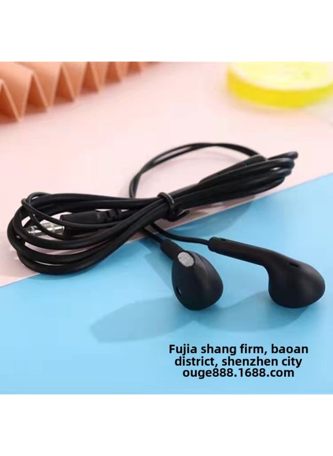 Generic - E-Commerce Macaron Wired Music Headset Suitable For Android Apple 3.5mm With Microphone Ear-Color:Blue - Image 1