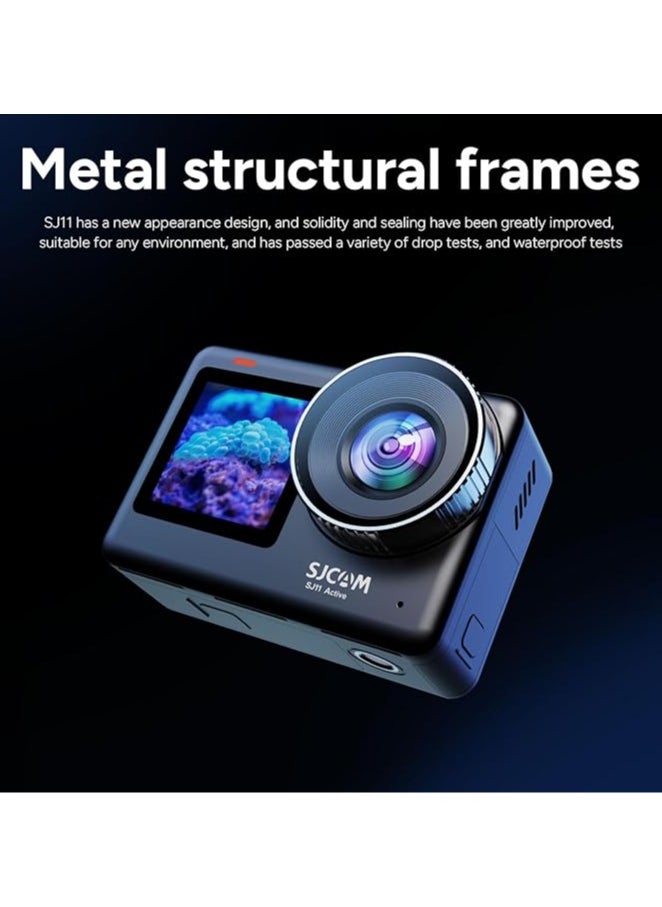 SJCAM SJCAM SJ11 4K Action Camera, 98Ft Waterproof Underwater, Motorcycle Helmet Camera, OIS+EIS stabilization, Ultra FOV with Active HDR, 5G WiFi, Remote Control Sports Camera  - Image 4