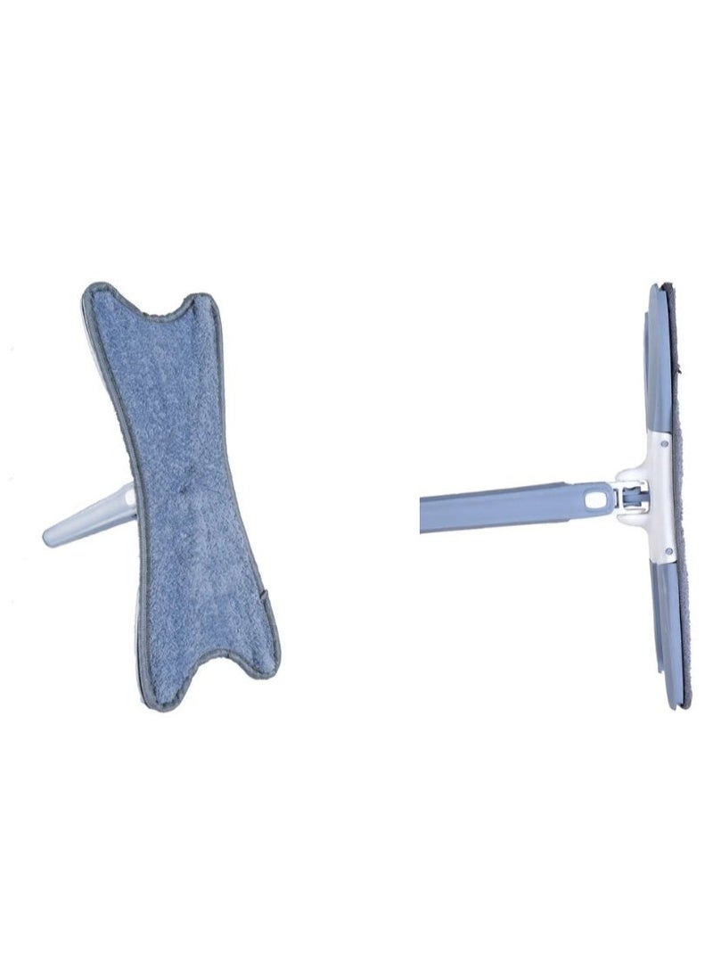 TAJ BAZAAR Microfiber X Shaped Floor Mop  disposable Wash Flat Manual Squeeze Rotating Household Cleaning Tool - Image 2