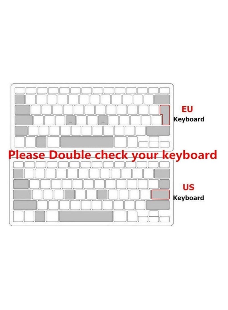 أمم غطاء لوحة المفاتيح العربية الإنجليزية من السيليكون لإصدار الولايات المتحدة لجهاز MacBook و iMac واقي لوحة المفاتيح متوافق مع MacBook Air 13 MacBook Pro 13/15/17 2015 أو أقدم وأكبر iMac أبيض - Image 3