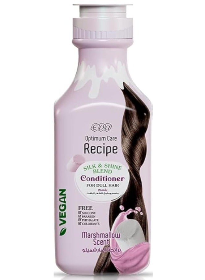 Eva Optimum Care Silk & Shine Conditioner -Marshmallow Scent - Recipe Blend for Smooth Hair  - (350ml) - Image 1