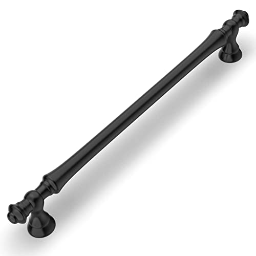 Amerdeco 10 Pack Matte Black Cabinet Pulls 7.5 Inch(192mm) Hole Center Cabinet Hardware Kitchen Cabinet Handles for Bathroom Drawer Pulls Dresser Pulls ZH0014 - Image 1