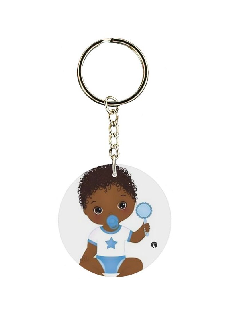 RKN Baby Girl Printed Double Sided Keychain