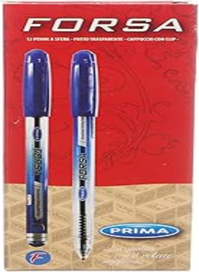Prima forsa set of 12 blue ink pen, blue