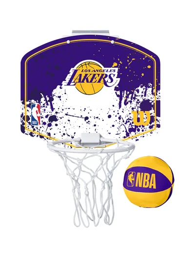 Wilson NBA Team Mini Hoop - Los Angeles Lackers - Size Mini - Purple/Yellow
