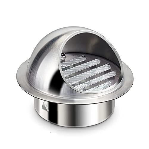 Allvent 4 Inch Wall Vent Cover Allvent Stainless Steel Round Exhaust Grille Ventilation Outlet Wall Air Vent Dryer Hood External Extractor - Image 1