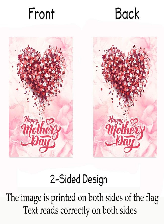 Pfrewn Wamika Mother's Day Garden Flag 12 x 18 Double Sided, Flowers Foral Heart Pink Carnation Petal House Yard Flags Welcome Outdoor Indoor Best Mom Love Banner for Party Holiday Home Decorations - Image 3