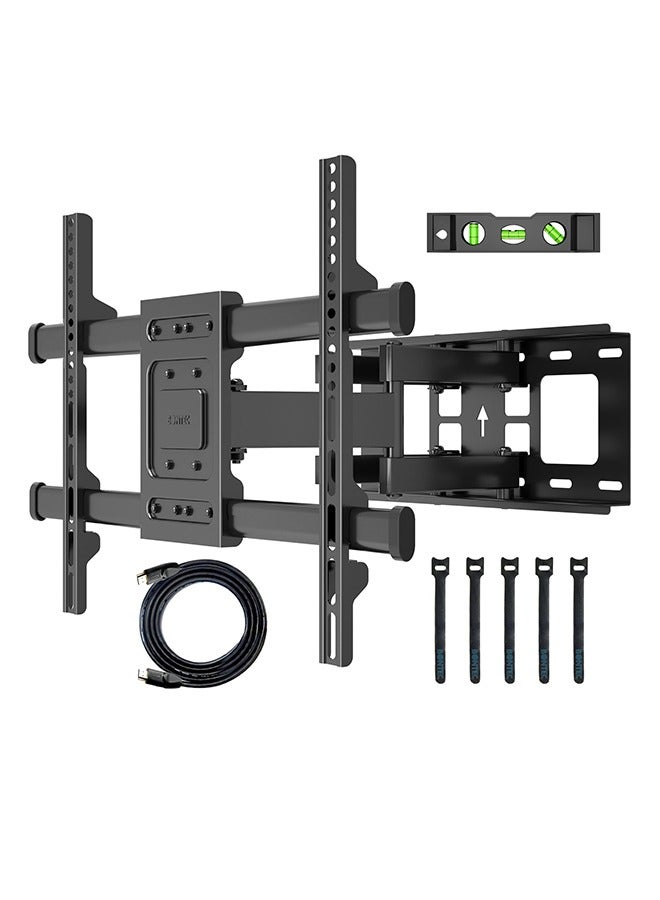 TV Wall Mount for Flat and Curved LCD LED TV 40-90 Inches up to 80 kg, Adjustable and Tilting TV Wall Mount, Strong and Sturdy Double Arms, Max VESA 600 x 500 mm