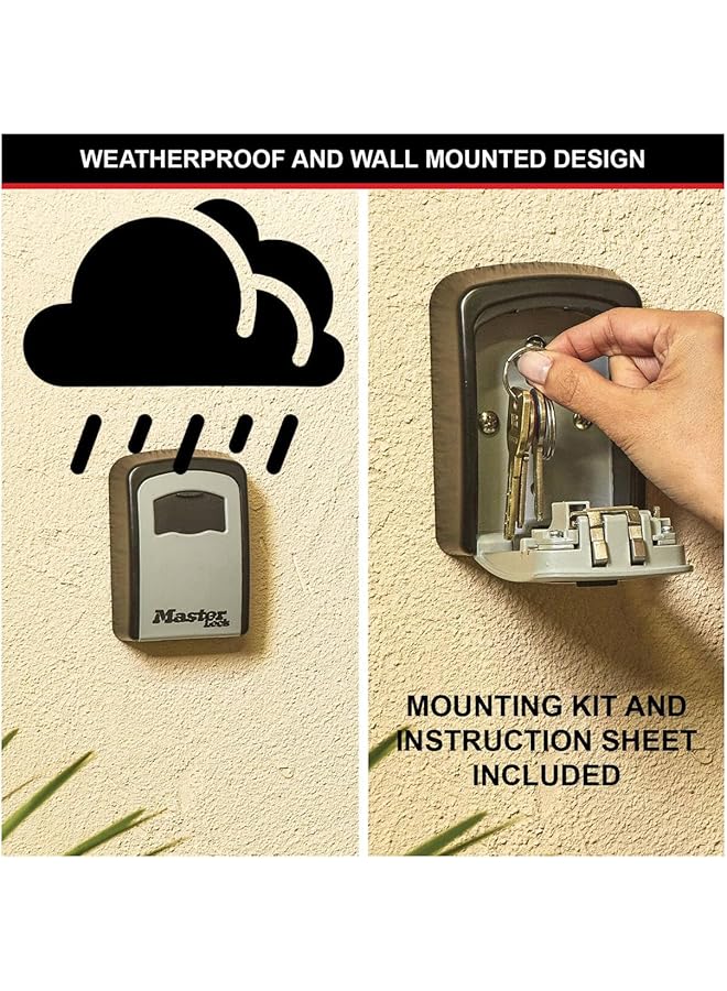 Master Lock Key Safe Medium Size Wall Mounted Outdoor Exist In 2 Colors 5401Eurd Key Lock Box  - Image 5
