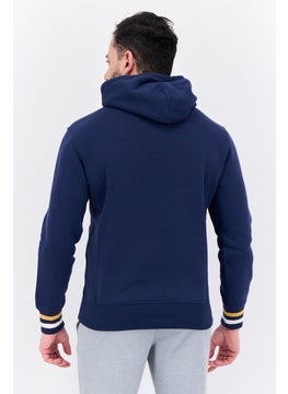Champion Men Sportswear Fit Long Sleeves Outdoor Hoodies, Navy Blue Combo  - Image 3