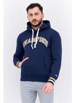 Champion Men Sportswear Fit Long Sleeves Outdoor Hoodies, Navy Blue Combo  - Image 1