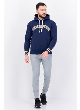 Champion Men Sportswear Fit Long Sleeves Outdoor Hoodies, Navy Blue Combo  - Image 4