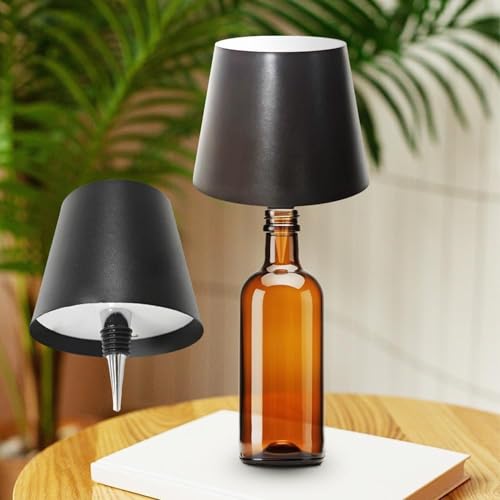 XERGY Wireless LED Bottle Lamp – USB-C Rechargeable, 3-Color Dimmable Touch Light for Liquor Bottles, Bedside, Home & Bar Decor (Bottle Not Included) - Image 1