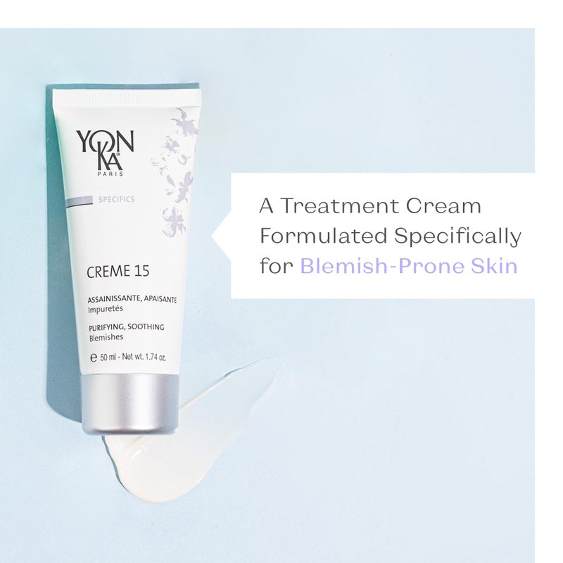 Yonka Yon-Ka Specifics Creme 15 | Balancing Face Cream with Chamomile & Botanicals | Purifying Skincare for Blemish-Prone or Oily Skin | Paraben-Free | 1.74 oz - Image 2
