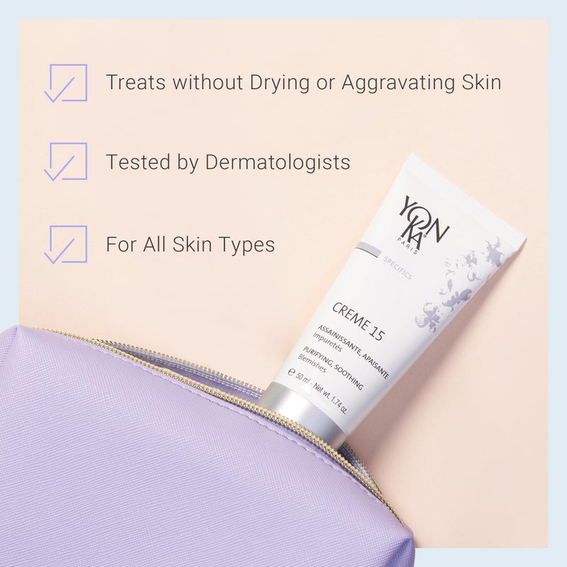 Yonka Yon-Ka Specifics Creme 15 | Balancing Face Cream with Chamomile & Botanicals | Purifying Skincare for Blemish-Prone or Oily Skin | Paraben-Free | 1.74 oz - Image 3