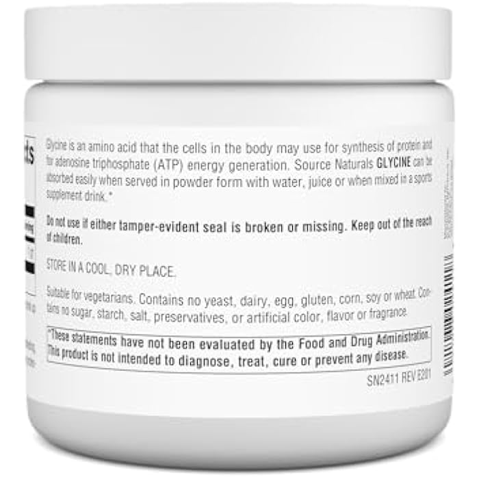 SOURCE NATURALS Glycine, 8 Ounce - Image 3