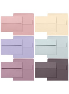 MATICAN 5X7 Envelopes For Invitations 120Pack A7 Envelopes For 5X7 Cards Colored Invitation Envelopes 6 Muted Pastel Colors 5 1/4 X 7 1/4 Inches  - Image 1
