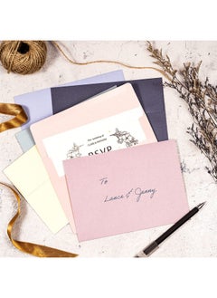 MATICAN 5X7 Envelopes For Invitations 120Pack A7 Envelopes For 5X7 Cards Colored Invitation Envelopes 6 Muted Pastel Colors 5 1/4 X 7 1/4 Inches  - Image 2