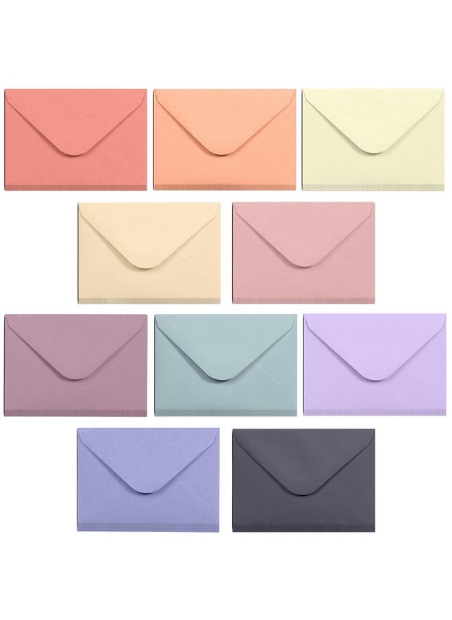 MATICAN - Gift Card Envelopes - 100-Count Mini Envelopes, Paper Business Card Envelopes, Bulk Tiny Envelope Pockets, 10 Pastel Colors, 4 X 2.7 Inches - Image 1