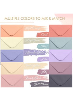 MATICAN Gift Card Envelopes - 100-Count Mini Envelopes, Paper Business Card Envelopes, Bulk Tiny Envelope Pockets, 10 Pastel Colors, 4 X 2.7 Inches  - Image 3
