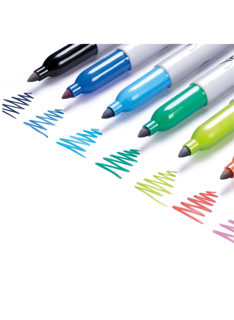 Sharpie Permanent FINE Marker Set - 30 Vibrant Colors, Night Sky Edition in Foldable Case, Water and Fade-Resistant for Professional Drawing and Coloring on All Surfaces - Image 4