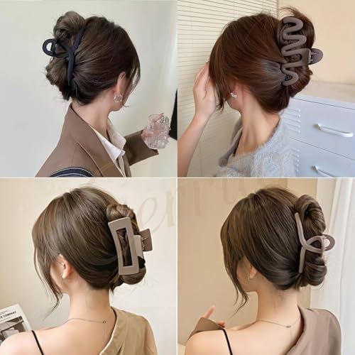 Cerrito Hair Claw Clips for Women Girls – 3 Large and 3 Small Strong Hold Clamps for Thick & Thin Hair, Matte Nonslip Jaw Clips, Neutral Clutures, Everyday Styling, Ponytail Holder, Multicolor - Image 4