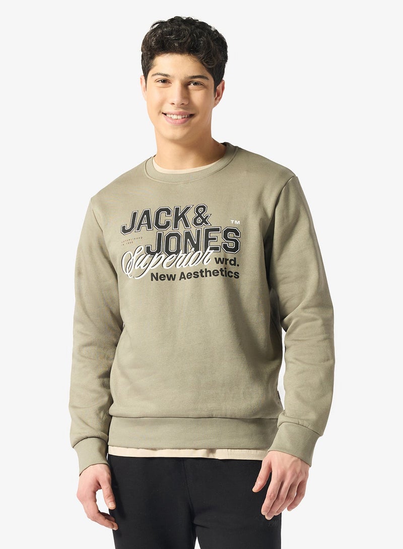JACK & JONES Graphic Crew Neck Sweatshirt - Image 1