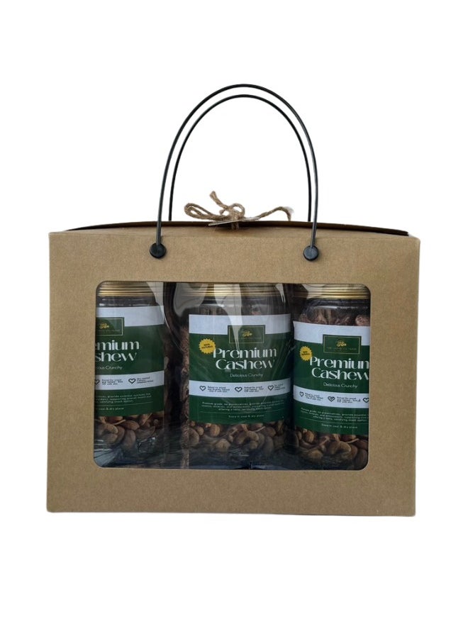 The Caphe Vietnam Pack of 3 - Premium Wood Fire Cashew Nuts, Salted Cashews with Skin, 500g Per Box  - Image 2