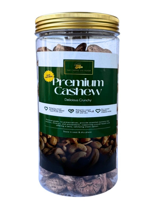 The Caphe Vietnam Pack of 3 - Premium Wood Fire Cashew Nuts, Salted Cashews with Skin, 500g Per Box  - Image 3
