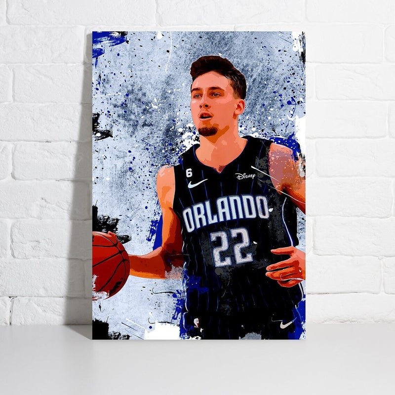 TNESSENTIAL Franz Wagner Poster Orlando Magic Framed Canvas Print Basketball Wall Art Print NBA Artwork Home Decor C153 Birthday Gift - Image 1