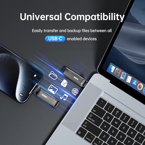 SSK USB C Flash Drive 1TB Maximum up to 2000mb/s Fast External Hard Drive USB 3.2 Gen 2x2 Portable External SSD Thumb Drive Zinc Alloy USB C Stick for Android Phone/Tablets/Laptops/Mac/iPhone 15/16 - Image 4