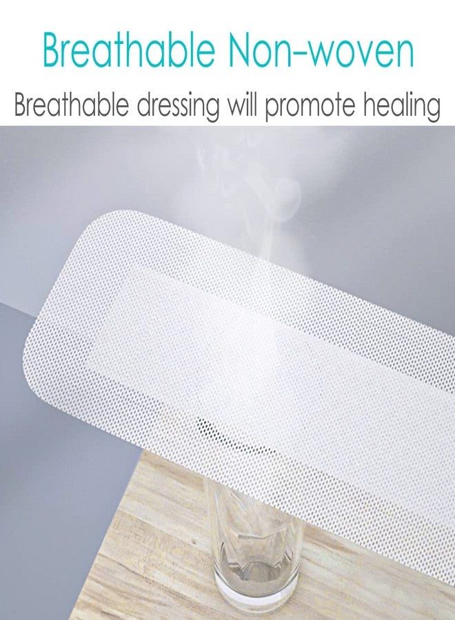 GoToHere Breathable Waterproof Adhesive Island Dressing for Knee/Hip Replacement Wound Incisions Bandages Bordered Gauze 4"X10" with 2"x8" Non Stick Pad No More Wounds Sticking Pack of 10 - Image 3