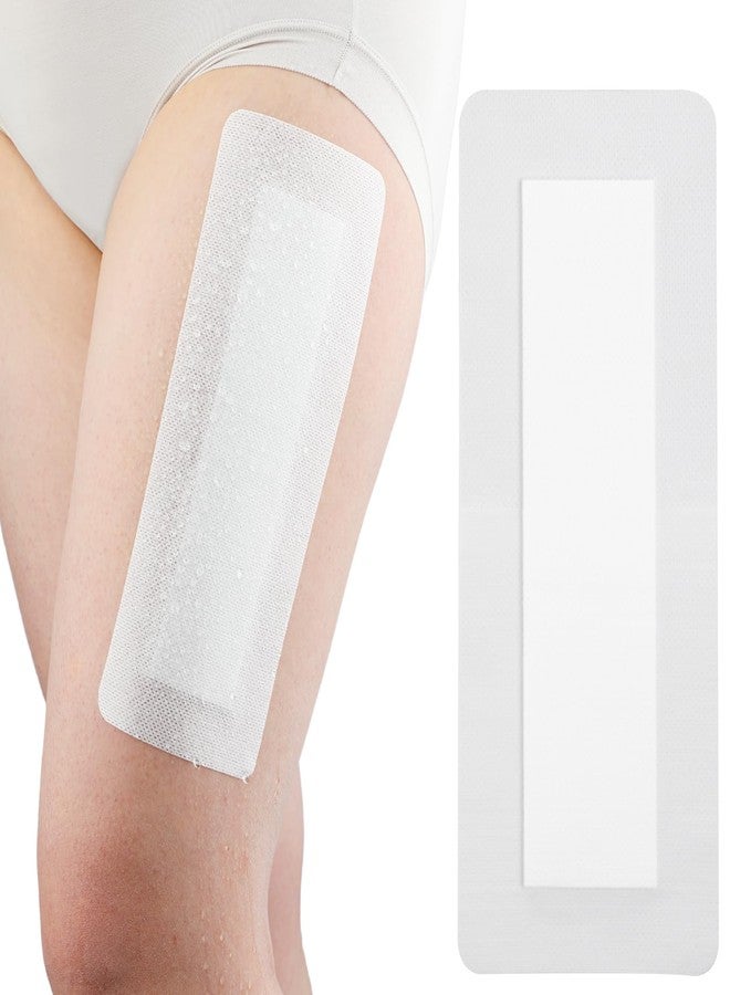 GoToHere Breathable Waterproof Adhesive Island Dressing for Knee/Hip Replacement Wound Incisions Bandages Bordered Gauze 4"X10" with 2"x8" Non Stick Pad No More Wounds Sticking Pack of 10 - Image 1