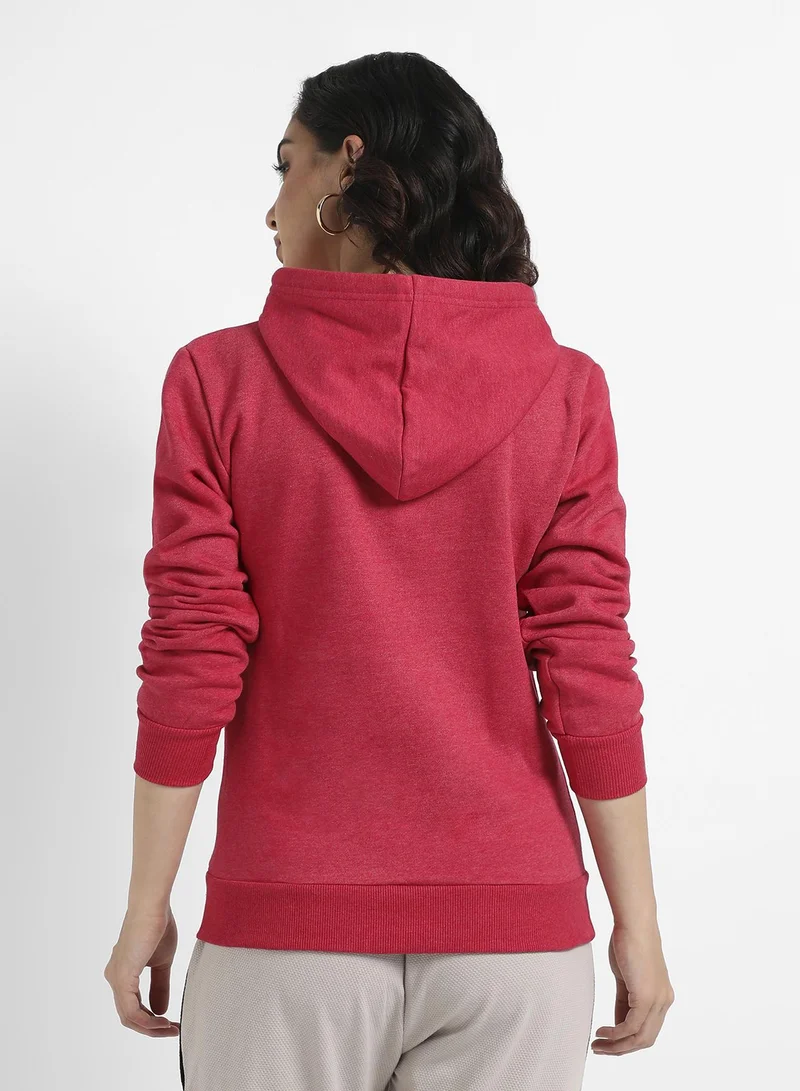 Campus Sutra Pullover Hoodie With Kangaroo Pockets