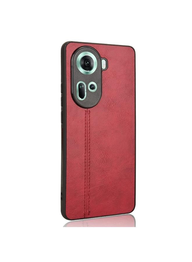 اس-توب جراب لهاتف OPPO Reno 11 5G غطاء خلفي بخياطة بنمط بقرة عالمي - Image 3