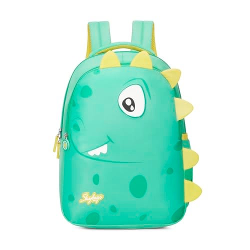 SKYBAGS DINO 02 SCHOOL BACKPACK GREEN 2 Compartments, Padded Grab Handle, Padded Shoulder strap, 1 Bottle Pocket - Image 1