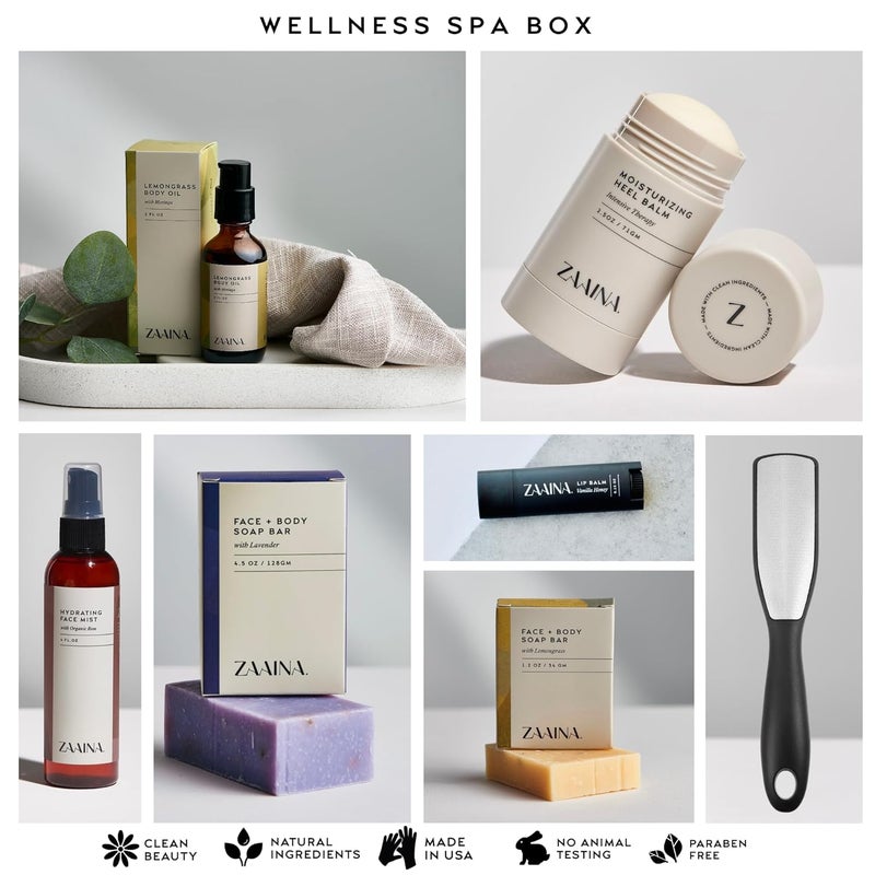 ZAAINA Luxurious Spa Set for Women Bath Body Gift Set for Her Relaxing Spa Gift Basket for Women Self Care Kit Pampering Home Wellness Bath Set - Image 2