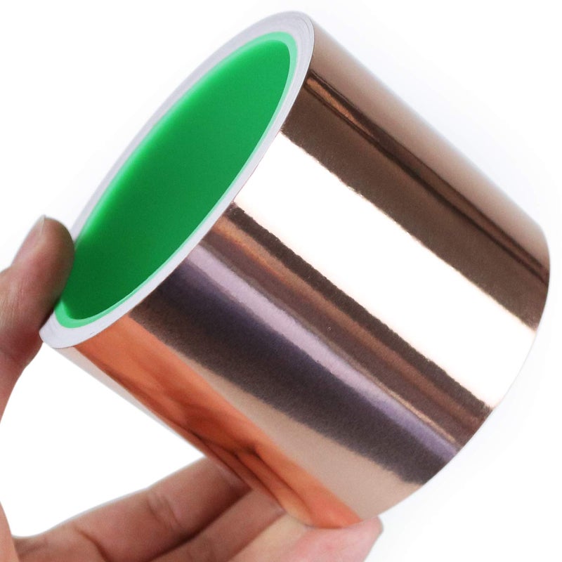 LOVIMAG Copper Tape, Copper Foil Tape (3"X 275") for Conductive Adhesive, Copper ShieldingTape for Guitars & EMI Shielding, Crafts, Electrical Repairs, Grounding - Image 2