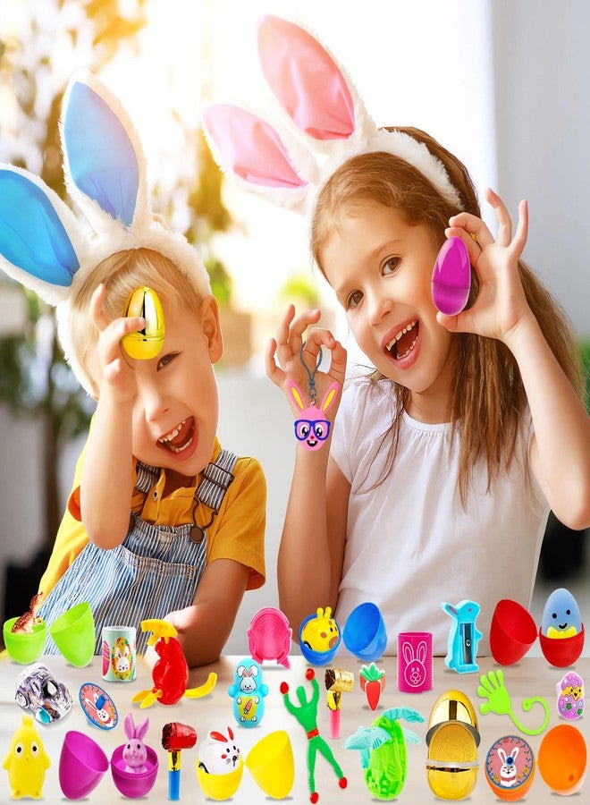 Adisher [ 6 Surprise Golden Eggs ] 120Pcs Prefilled Easter Egg with Assorted Toys, Plastic Easter Eggs Fillers for Kids, Basket Stuffers,Egg Hunt Party Favors Classroom Prizes Supplies for Boys Girls - Image 2