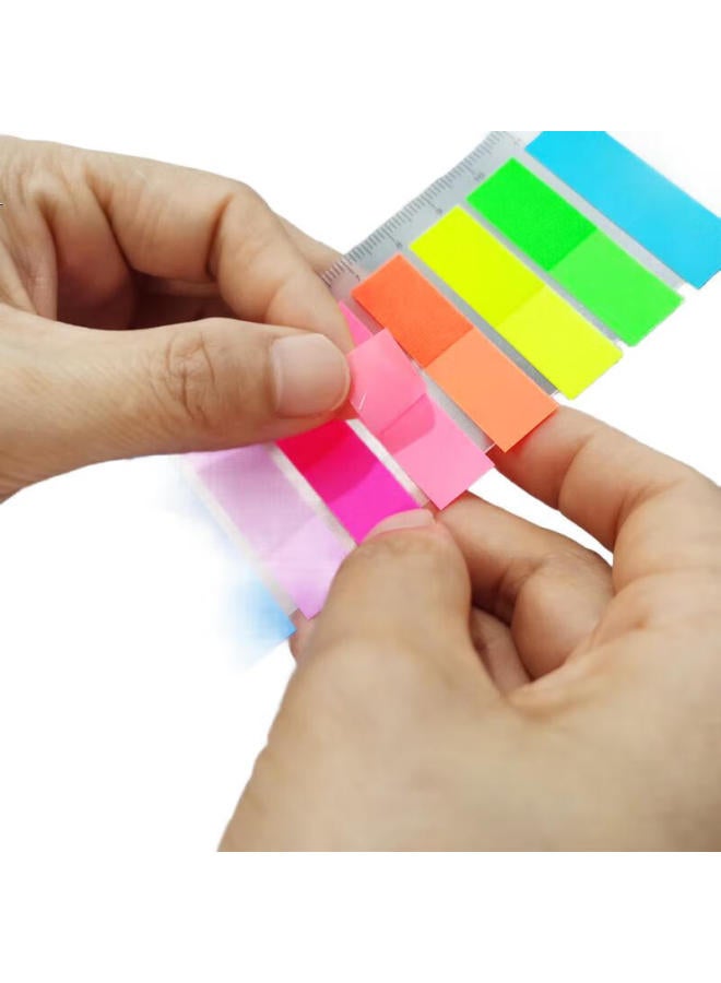 Stickn Transparent Fluorescent Indicator Label Sticker Set 45*12Mm Classification Index Sticky Notes Memo Pad 8 Bags Pack 38011Jd - Image 2