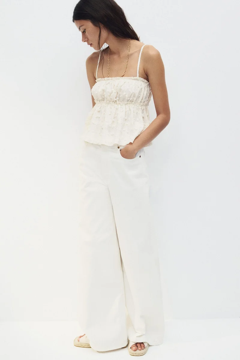 اتش اند ام بلوزة جيرسيه منقوشة