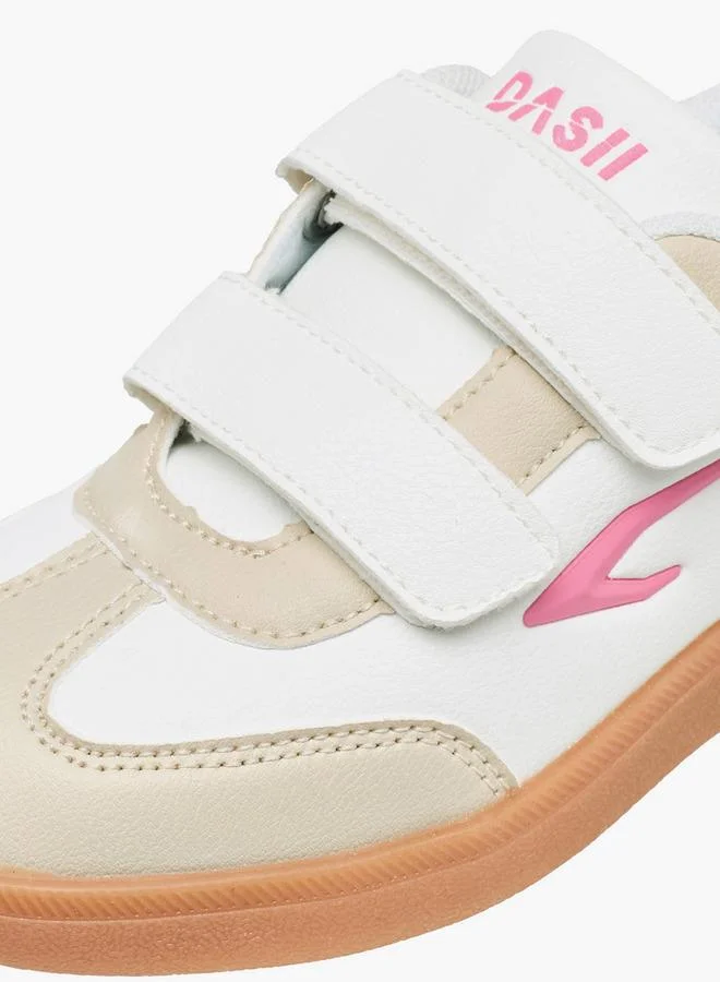 Dash WHITE Girls Hook & Loop School Sneakers for Women | Best Price UAE