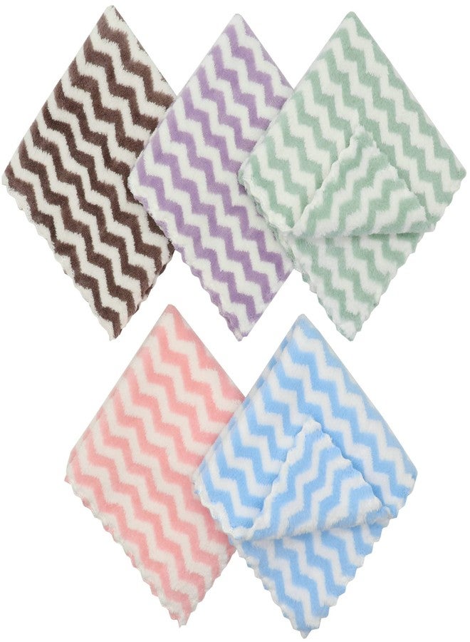 HFGBLG Microfiber Cleaning Cloth Lint Free Cleaning Rags, 10 Pack Fast Drying Dish Rags for Cleaning, Super Absorbent Kitchen Dish Cloths for Wash Dishes,12 in x 12 in, Mix Color - Image 3