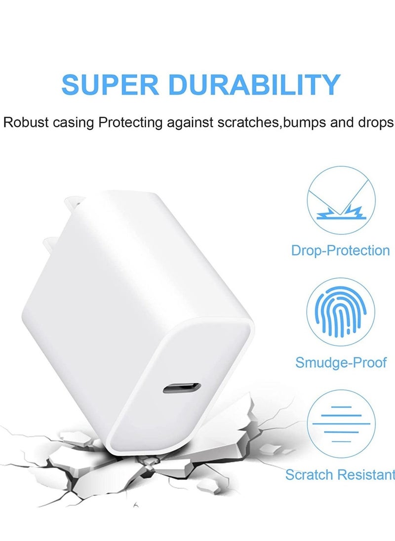 Beauenty - iPhone Fast Charger Block 【2 Pack】 20W USB C Wall Charger PD Adapter Compatible with iPhone 14//14 Pro/14 Pro Max/14 Plus/13/12/11/Xs Max/XR/X/SE, iPad Pro/Mini, Galaxy, Google Pixel 5/4/3 and More - Image 1
