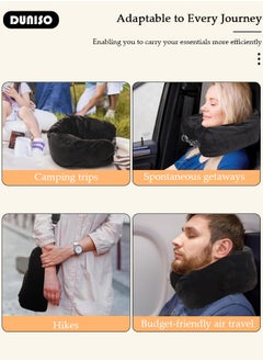 Travel Pillow Stuffable with Clothes, Transformable and Expandable Luggage Carry-On Solution, Only Travel Pillowcase, No Filler, Black Elastic Velvet - pzsku/Z028B2B1F1CA37FBE1A3DZ/45/_/1724121308/338983d2-b367-4938-9ebd-bc2873527f98