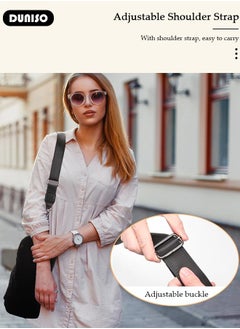 DUNISO Travel Pillow Stuffable with Clothes, Transformable and Expandable Luggage Carry-On Solution, Only Travel Pillowcase, No Filler, Black Elastic Velvet  - Image 5
