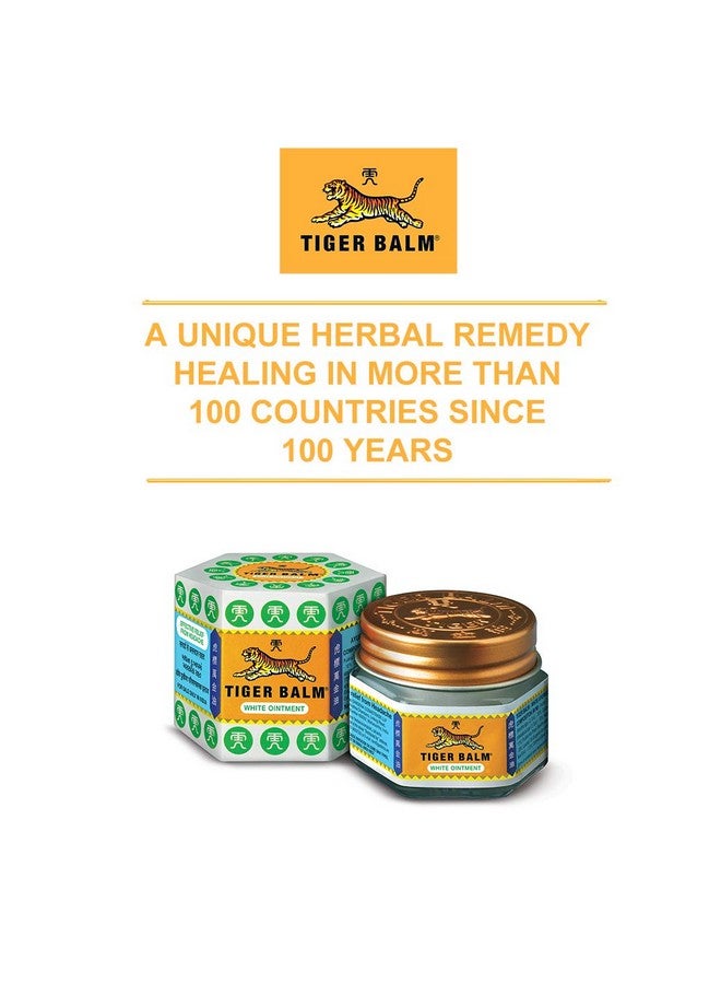Tiger Balm مرهم تايجر بالمر الأبيض | 21 مل لكل واحدة | عبوة من 5 | مرهم آيروفيدي لتخفيف الألم | لتخفيف سريع وفعال من الصداع، انسداد الأنف، احتقان الأنف | عبوة كومبو - Image 4