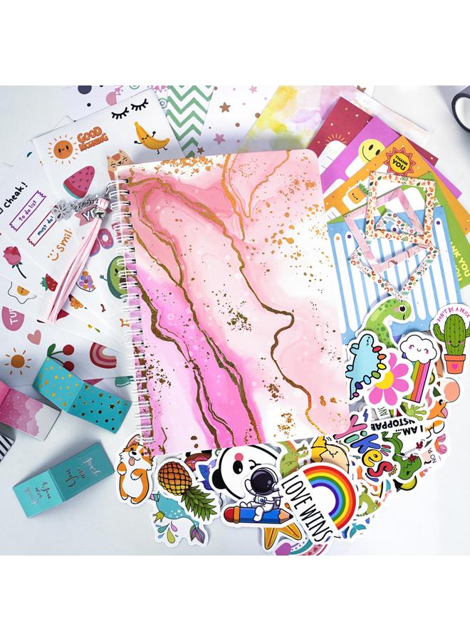 Bluejw DIY JOURNAL SET Children's Diary Sticker Teen Gift Scrapbook Hand Ledger Suit - Image 5