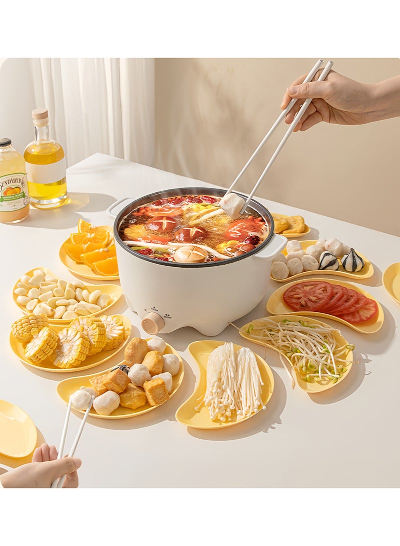 A set of four moon-shaped plates and one storage rack, a convenient bone plate set for family use and gatherings with friends  - Image 2