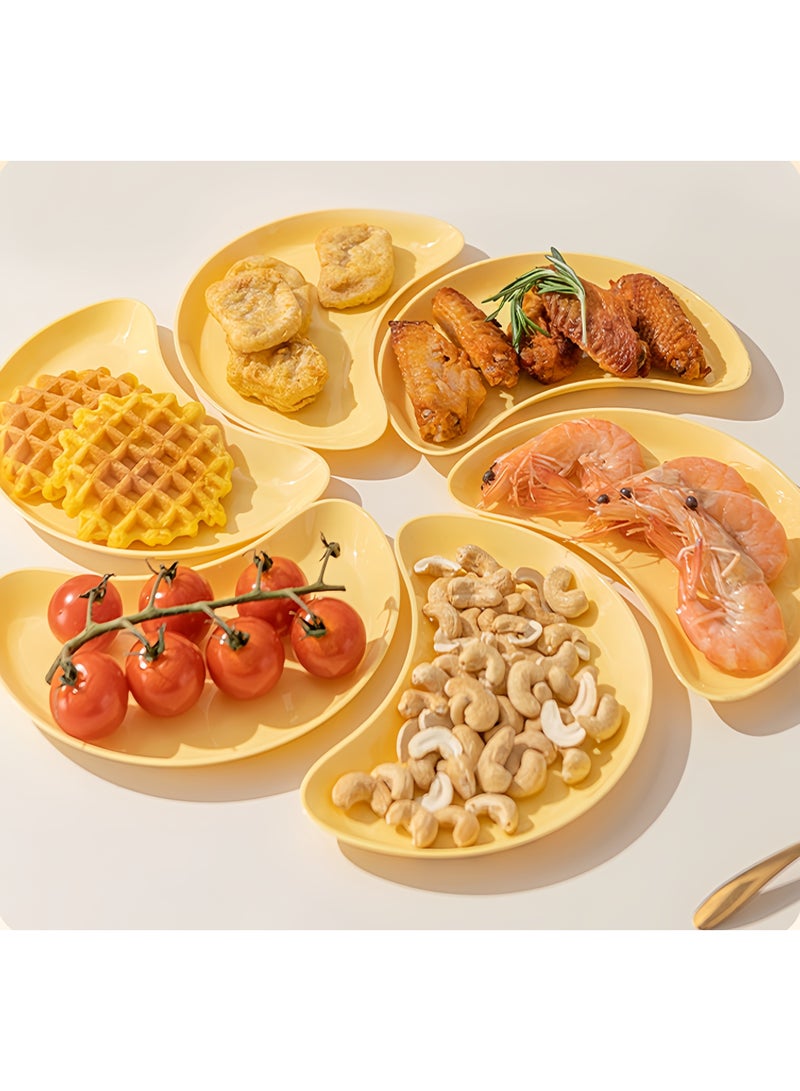 A set of four moon-shaped plates and one storage rack, a convenient bone plate set for family use and gatherings with friends  - Image 3